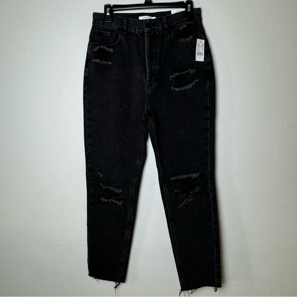 PacSun Eco Black Distressed Ultra High Waisted Slim Fit Jeans - Picture 5 of 13